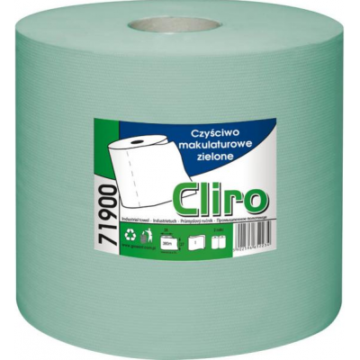 Czyściwo przemysłowe Cliro 71900 1 warstwa 380 m zielone makulatura